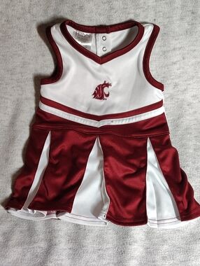 Hanes Girls Maroon and White Cheer Dress